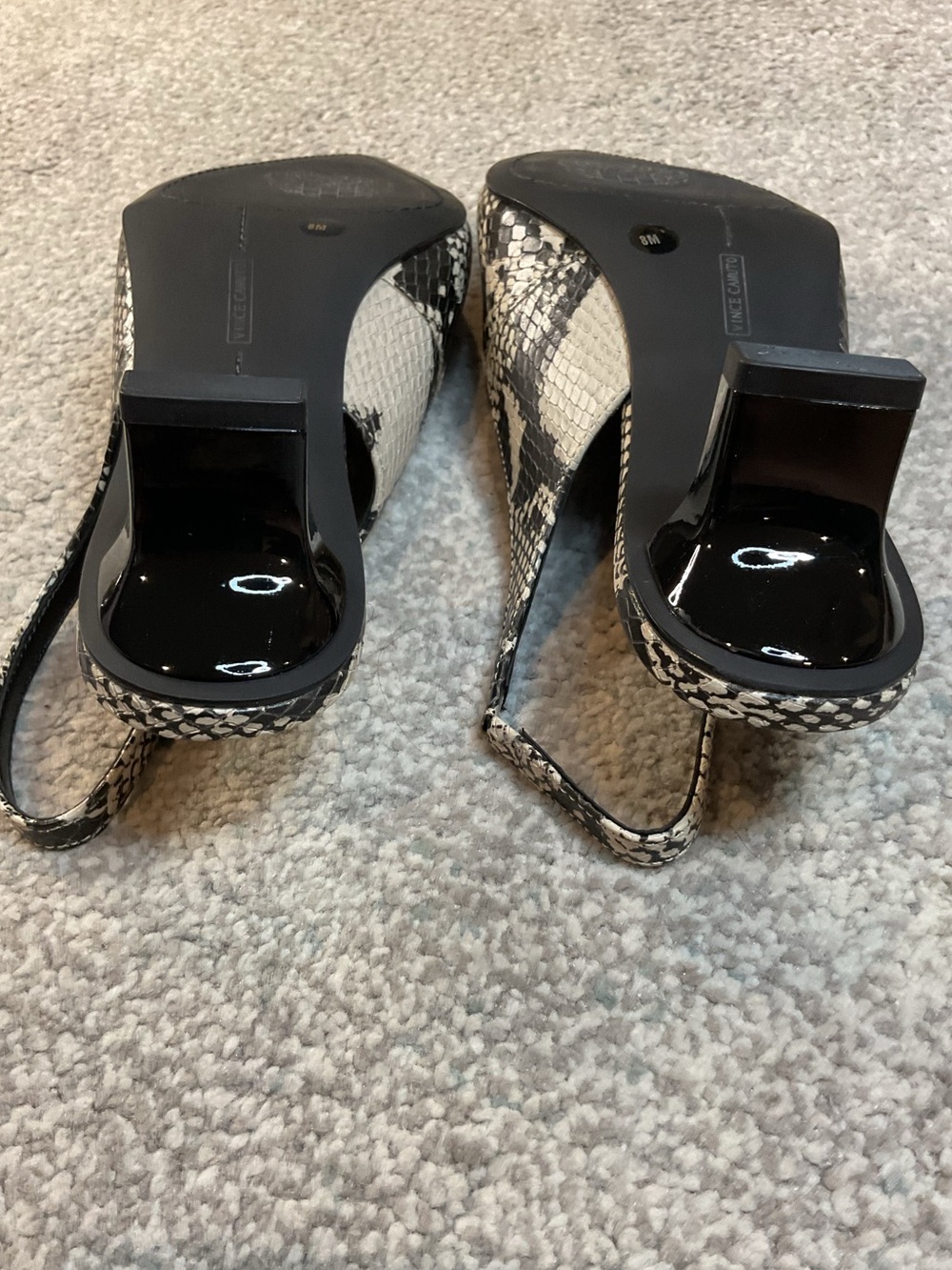 Vince Camuto Pilar Snakeskin Slingback Kitten Heel Pumps - Size 8M (NIB) - Picture 11 of 14